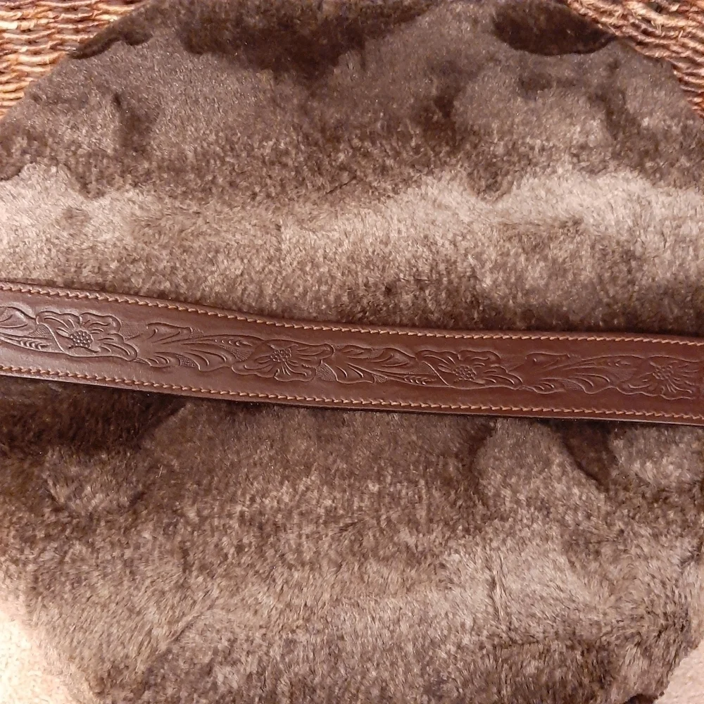 Chambers Belt Co. Top Grain Steer Hide Leather Belt 38 Tooled Floral Belt Boho